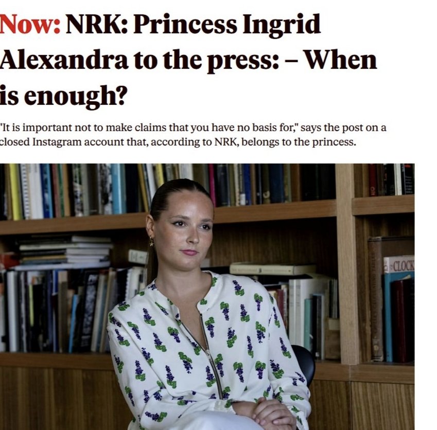 The sheer arrogance of Princess Ingrid to question the criticism her mother Mette Marit is getting. Her mother was supporting, visiting and probably fucking a convicted pedophile and child trafficker who abused and killed children. Her mother Mette Marit continued to meet him,