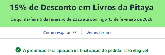 missaolivros's tweet photo. 🔥NOVO CUPOM AMAZON • #AppDay
📚 15% OFF em Livros da Pitaya
🎟 Use: PITAYA15

👉 https://t.co/uhLXO7iEO6
👉 https://t.co/uhLXO7iEO6

- Válido em 15 de fevereiro de 2026. https://t.co/hjALexiIj4