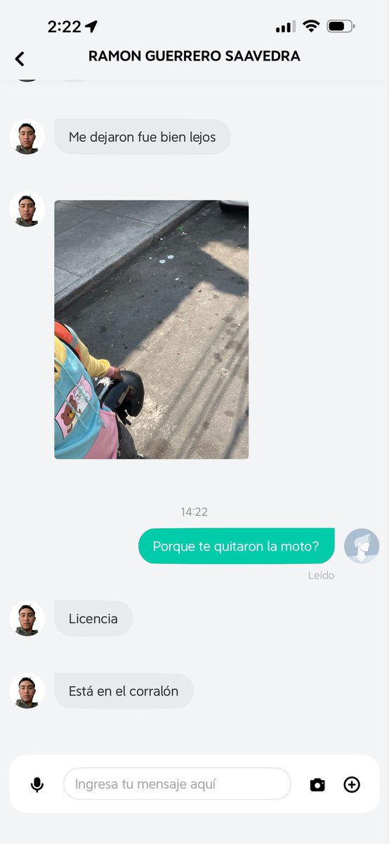 caralb90's tweet photo. @DiDi_Mexico solicite una entrega en moto y le quitaron la moto y mi paquete a tu repartidor por no traer licencia. Necesito su ayuda. https://t.co/udNYzUvocD