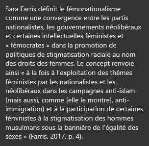Nos représentantes et représentants à l'Assemblée nationale cèdent au fémonationalisme occidental en prétendant lutter pour l'égalité des femmes et des hommes. Québec solidaire, mi-figue, mi-raisin, s'est abstenu.
worldgender.cnrs.fr/notices/femona…