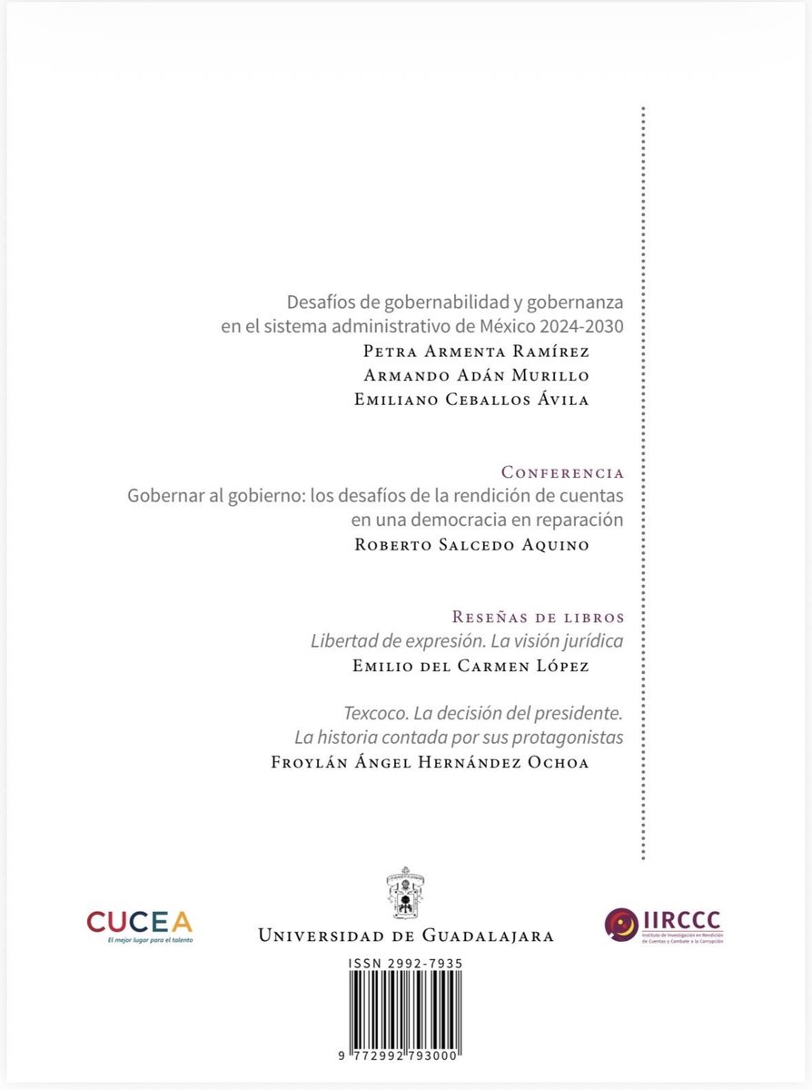 🎉📘 ¡Ya está disponible el número 7 de la revista RC Rendición de Cuentas!

Agradecemos profundamente a las y los autores, dictaminadores y al equipo editorial por su compromiso y valiosas contribuciones.

Te invitamos a leer esta nueva edición en 👉🏻 rcrendiciondecuentas.udg.mx/index.php/UDGI…