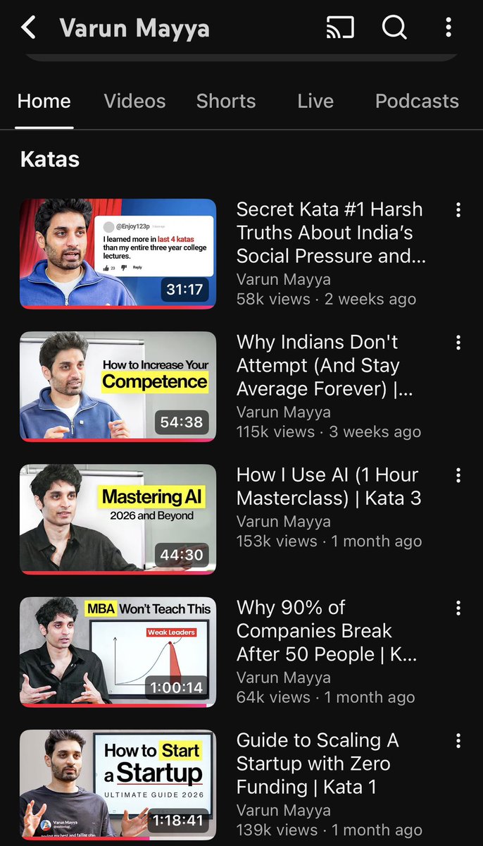 rajdesai024's tweet photo. Startups are mostly chaos management. @waitin4agi_ captures that very well in the #kata series.

The best part is he didn’t hold back on the failures. He actually talked about all the issues he’s been through while building his companies. Highly Recommended. https://t.co/oyjqI23Dwm