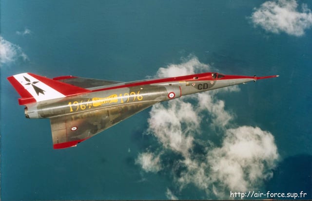 When you come from the most beautiful region of France and you fly one of the most beautiful French aircraft, there is something to be proud of. The Mirage IV 57/CD in the colours of Brittany, decorated for the dissolution of the 2/91 'Bretagne' bomber squadron in 1996.