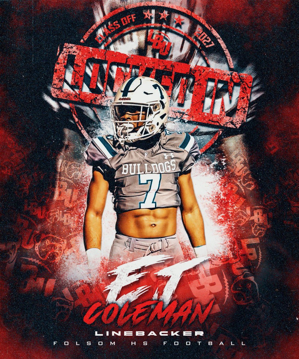LBUTraining's tweet image. 🚨 LBU SHOWCASE ANNOUNCEMENT 🚨
One of the TOP-RANKED LINEBACKERS in the Class of 2027 is officially LOCKED IN 🔒💥

EJ Coleman @EJColeman7 
Folsom HS @FolsomBulldogFB 

🎯 LBU Showcase
⏰ Time to go to work.

#LBU #LBUpt #LBvRBshowcase