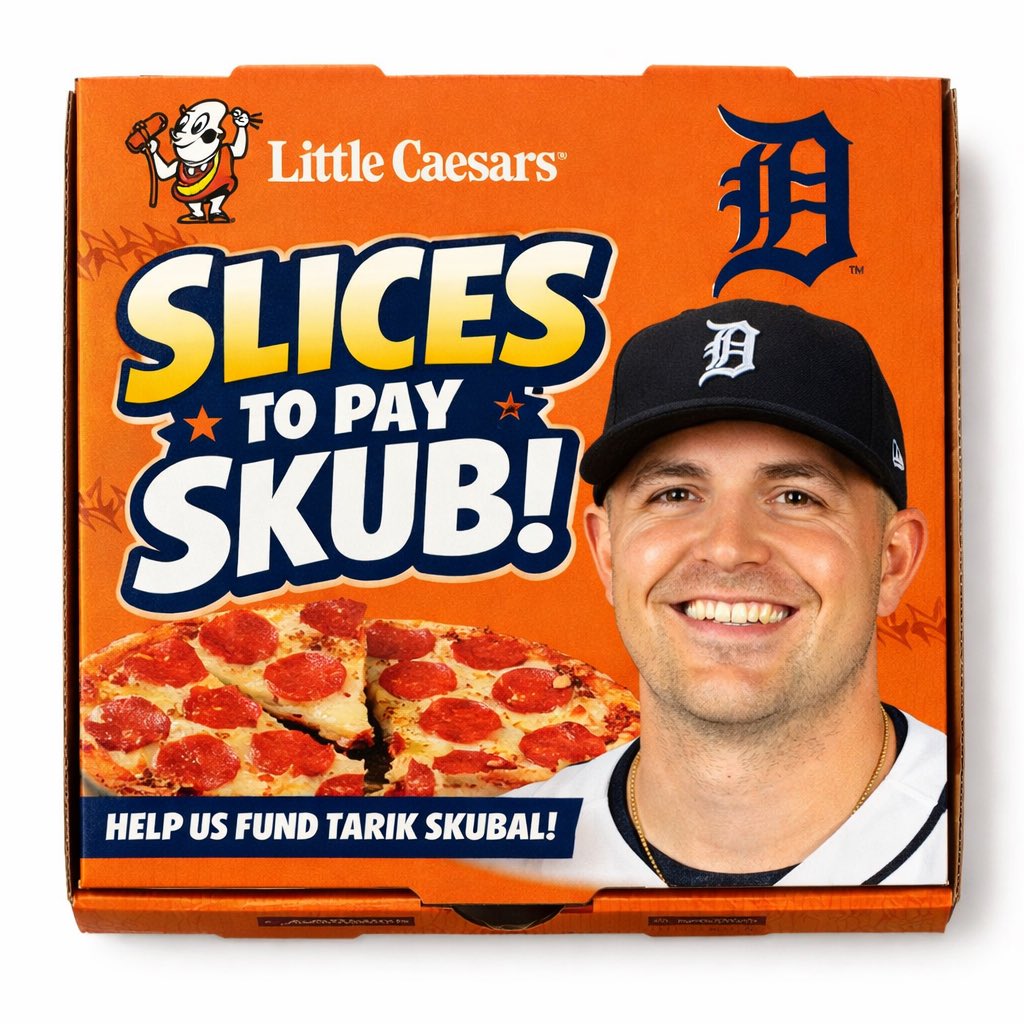 Alecbama's tweet photo. @littlecaesars @tigers run the promotion, I can’t see this man in pinstripes https://t.co/lOQcsLFDzc