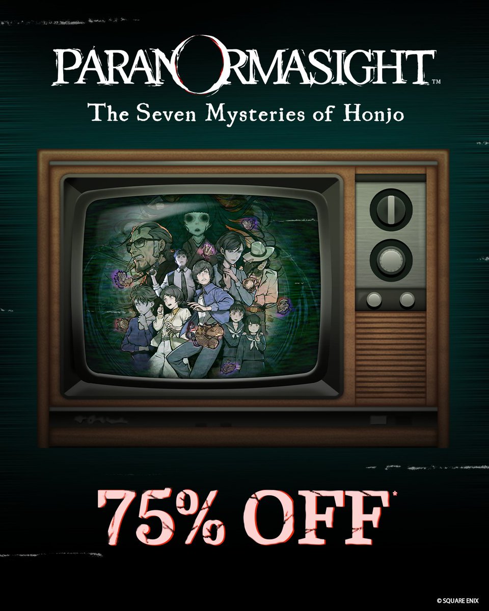 SquareEnix's tweet photo. Paranormasight: The Mermaid's Curse was announced today!

Jump into Paranormasight: The Seven Mysteries of Honjo, now 75% off on Nintendo Switch, iOS and Android for a limited time! https://t.co/mIIeLoKRZv
