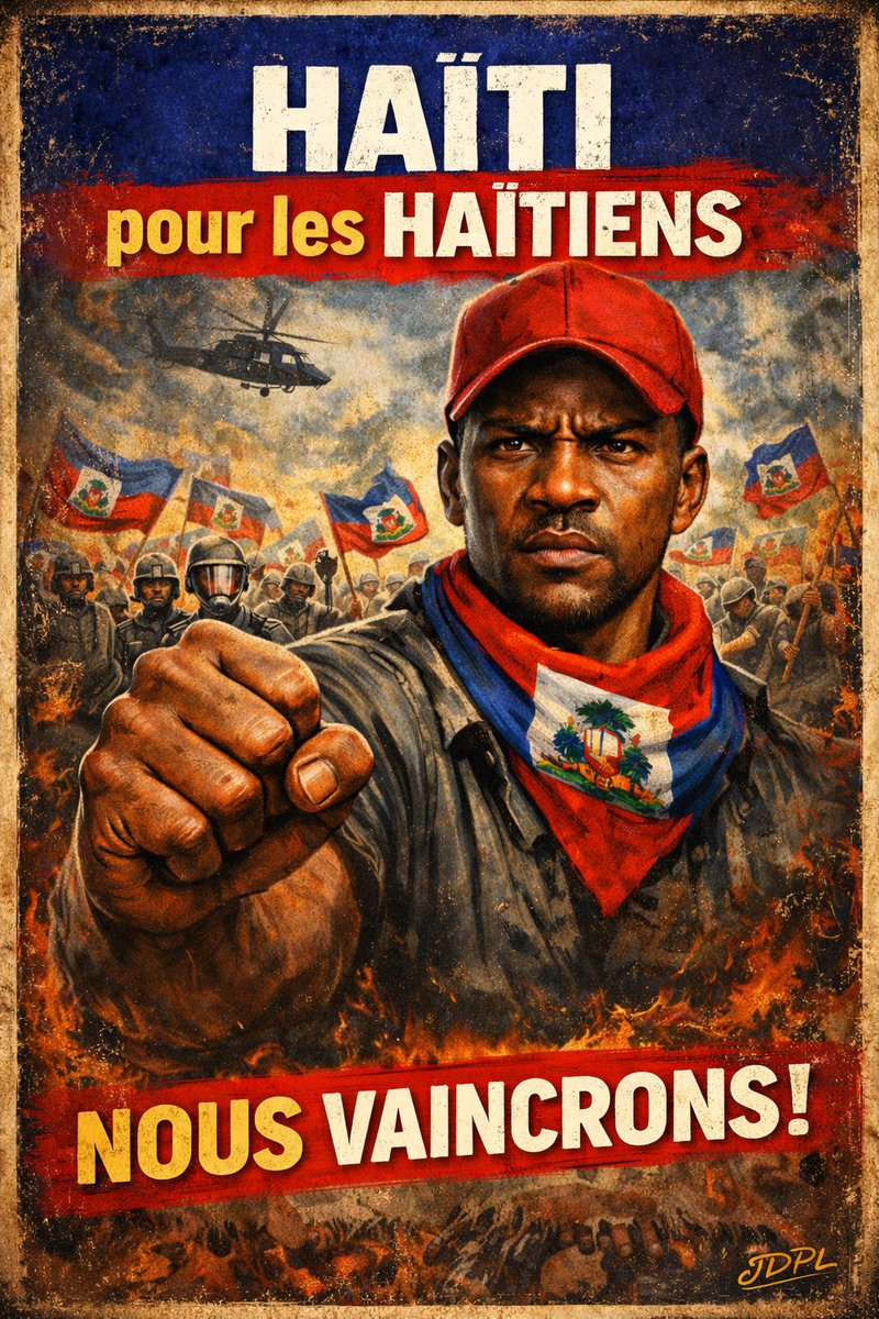 jndavidpls's tweet photo. HAÏTI, 40 ANS APRÈS : L’HEURE DE SE LEVER

À l’approche du 7 février 2026, Haïti devrait respirer l’air d’une victoire historique : la fin d’un régime que beaucoup ont qualifié de dictatorial. Pourtant, quarante ans plus tard, la question brûle les lèvres : quel progrès réel pour le peuple? Trop souvent, notre mémoire nationale ressemble à un calendrier de promesses trahies, de transitions interminables, de crises recyclées… pendant que la dignité du citoyen recule.

Aujourd’hui, la douleur se transforme en indignation. Voir des navires américains se positionner dans la baie de Port-au-Prince, dans un contexte de tension, envoie un message clair : intimidation, pression, démonstration de force — peu importe le vocabulaire, l’effet est le même sur l’âme d’un peuple qui veut respirer librement. Des médias rapportent notamment le déploiement du USS Stockdale et de bâtiments des garde-côtes américains dans le cadre d’une opération annoncée publiquement.  

Et pendant que la mer se militarise, la scène politique se décompose : des ambitions se bousculent, des “candidatures” surgissent comme si la nation était un comptoir. On manœuvre, on révoque, on recule, on recommence — pendant que le peuple attend sécurité, justice, école, hôpital, pain, travail. La crise autour de la transition et des luttes au sommet, à quelques heures de l’échéance du 7 février, ajoute à l’incertitude.  ￼

Personne ne peut prédire ce qui arrivera dans les prochaines heures. Mais une certitude demeure : si le peuple haïtien se met debout comme un seul homme, il n’y a aucune intimidation capable d’éteindre la volonté nationale. Un peuple debout ne mendie pas sa souveraineté : il l’exige, il la protège, il la construit.

Alors levons-nous — non pas dans le chaos, mais dans l’unité, la vigilance, la discipline civique. Disons NON à l’ingérence. NON à l’intimidation. NON aux traîtrises et aux marchés de pouvoir. OUI à une Haïti gouvernée par la responsabilité, la transparence et le respect du peuple.

Comme le dit le slogan d’Ibrahim Traoré : « Liberté ou la mort, nous vaincrons » — que ce cri devienne pour nous un engagement à conquérir la liberté par la conscience, l’organisation et le courage.

Jean David Pierre-Louis
L’un des fils du pays

#HAITI_DEBOUT #NON_A_LINGERENCE #NON_A_LINTIMIDATION #SOuVERAINETE #UNITE_NATIONALE #ASSEZ_CEST_ASSEZ #7FEVRIER2026 #DIGNITE_HAITIENNE
