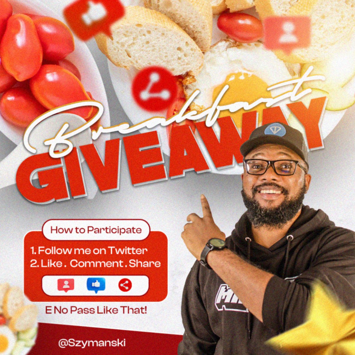 Szymansk_ii's tweet photo. Breakfast giveaway to 8 lucky individuals, 5k each. like share and follow, you know what to do, LFGGGGG🔥 https://t.co/TAMhANalLd