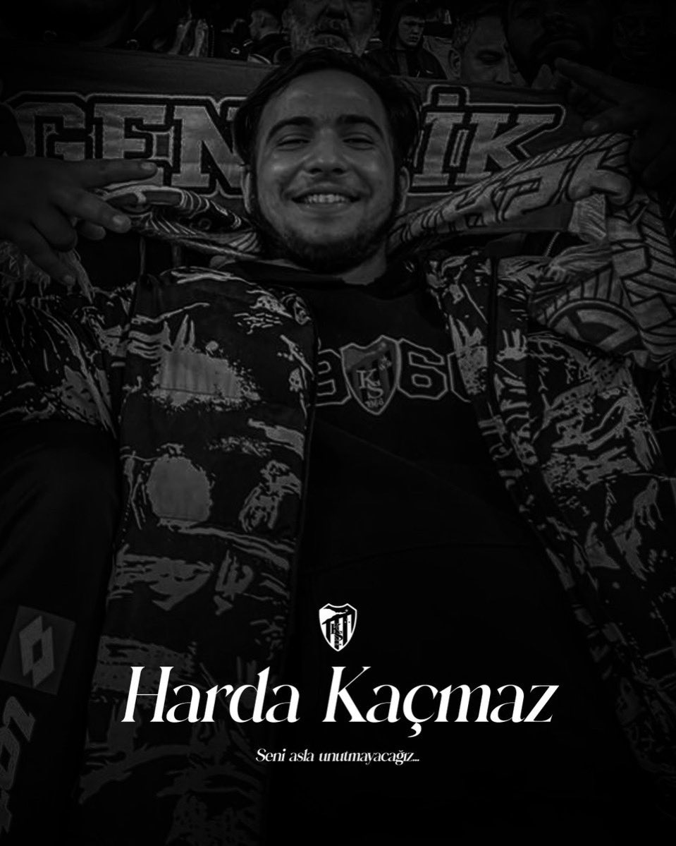 Bu akşam oynanan Kocaelispor-Beşiktaş maçında tribünden düşerek ağır yaralanan Harda Kaçmaz’ın vefat haberini üzüntüyle öğrenmiş bulunmaktayız.
Kardeşimize Allah’tan rahmet, ailesi ve sevenlerine başsağlığı dileriz.

Dünyada bir eksik cennette bir fazlayız.