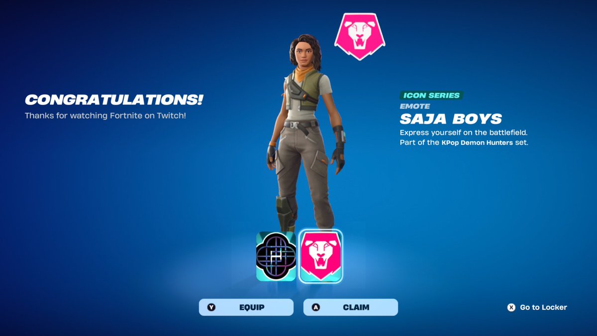 2 new twitch drops availible now only until shop reset

Only via happyhappygal's stream twitch.tv/happyhappygal?…

If you miss it dont worry these will also be availible in a huntrix cup