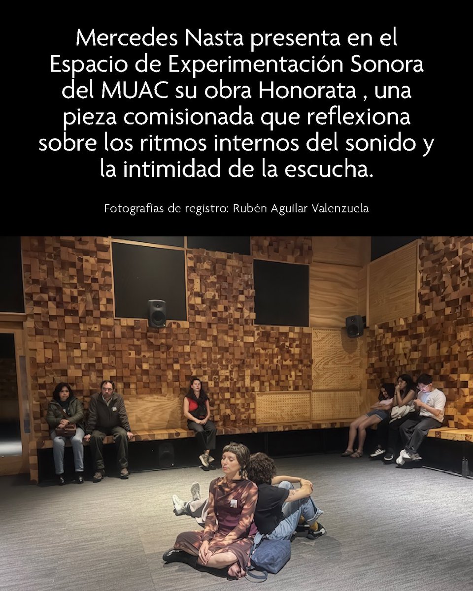 RubenAguilar's tweet photo. ¿Ya conoces la nueva pieza de la artista Mercedes Nasta presentada en el espacio de experimentación sonora del @muac_unam ? 🎧🔉
Conoce todos los detalles en mi reseña: 
https://t.co/P9lA2FkWCg

#muac #mercedesnasta #artesonoro #arte #unam https://t.co/DSTC3Z48nk