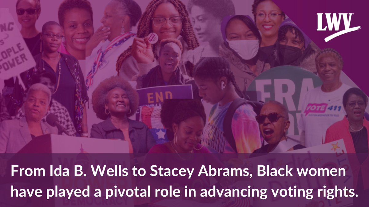 It's Black History Month, and as we reflect on the triumphs and history of African Americans, we acknowledge the role of Black women in the voting rights movement. Click on the blog link below to read "Black Women Who Define(d) The Voting Rights Movement."
lwv.org/blog/black-wom…