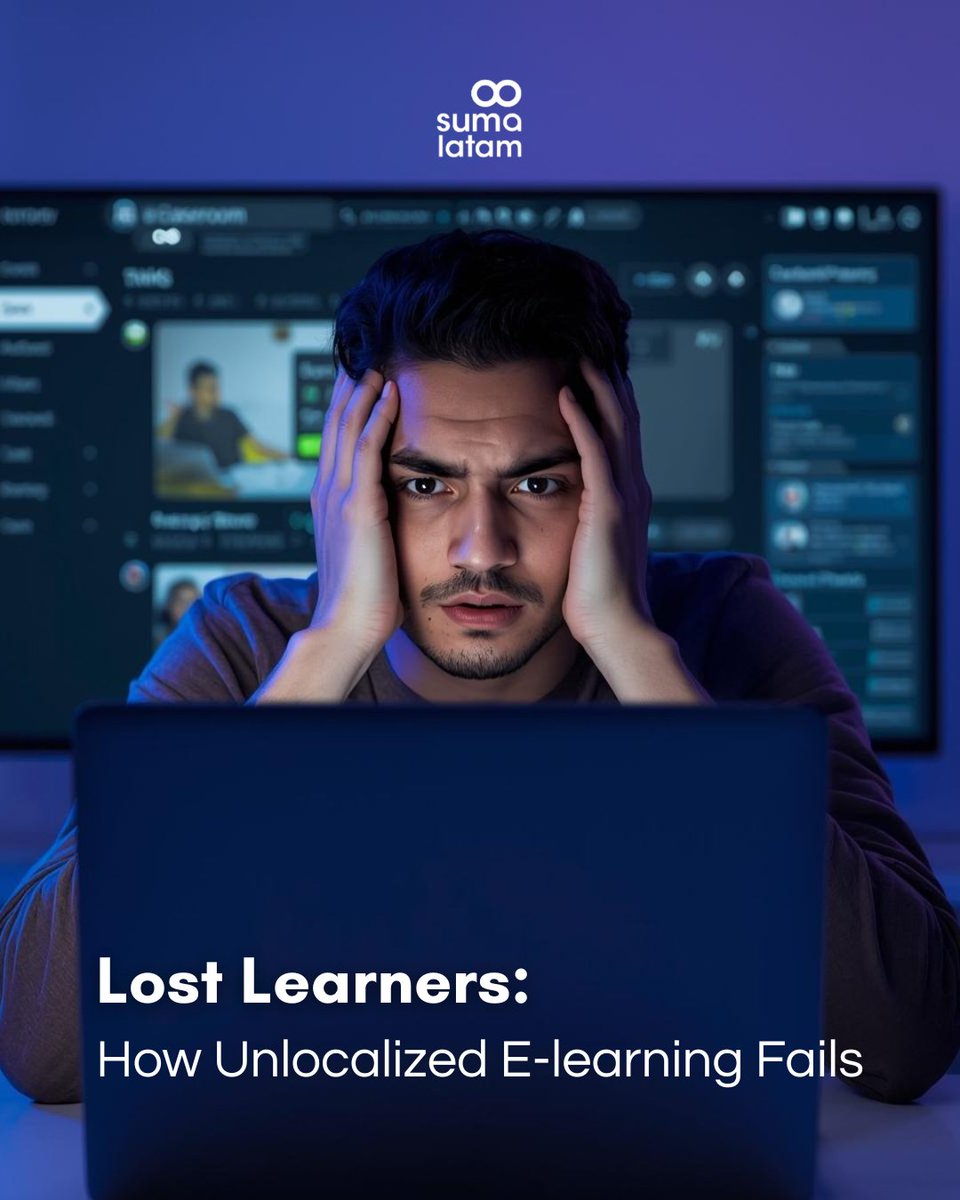 📉 Great content doesn’t help if your learners get lost.
 ❌ English-only slides = dropouts
 😬 Mismatched tone = zero engagement
✅ At SumaLatam, we localize e-learning so it actually works.
 📚 Clear. Cultural. Learner-first.
#Elearning #Localization #SumaLatam #EdTech
