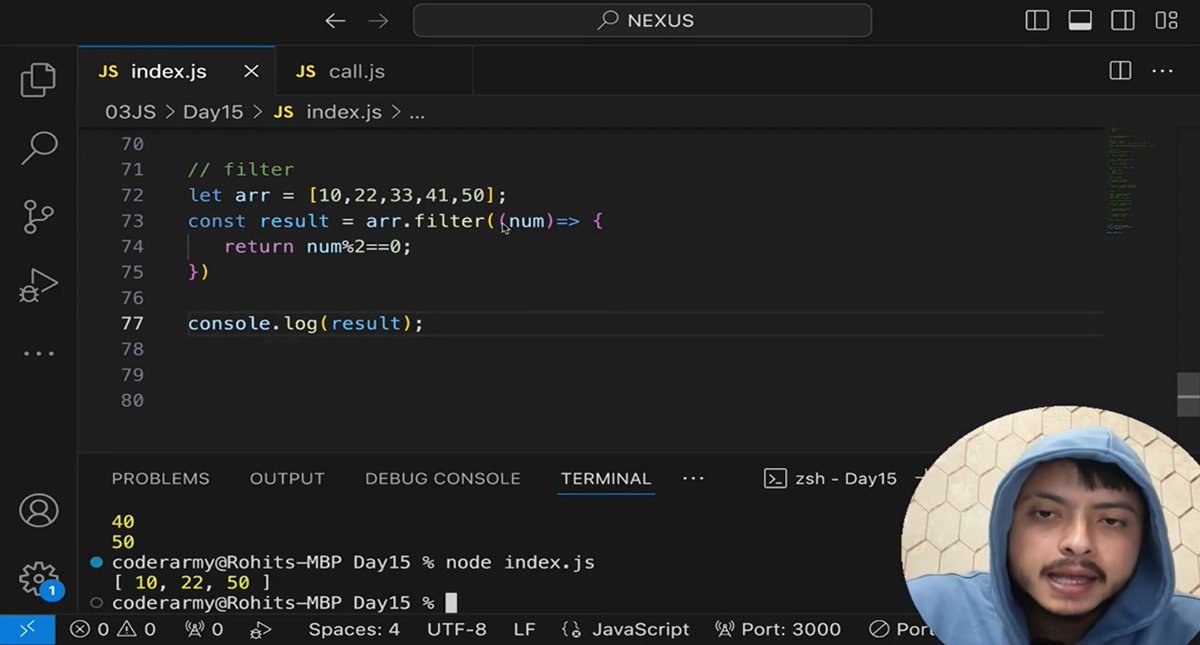 Codingwithdev06's tweet photo. lecture 31 Completed✅ | Web Dev Journey
🧐Today I learned important JavaScript concepts:
🔹 Callback Functions – 
🔹 map() – 
🔹 filter() – 
🔹 reduce() – 
These methods make code clean, efficient, and powerful 💻🔥

#JavaScript #WebDevelopment #LearningInPublic #100DaysOfCode https://t.co/MxAlbVV1Xi