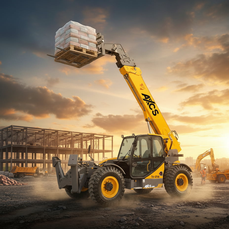 AXCS_Equipment's tweet photo. When the job calls for brute strength AND control, you call in the AXCS TH-1256.
⚙️ High-capacity lifting
⚙️ Long-reach boom
⚙️ Tough frame, smooth handling

Get more done — faster and safer — with the TH-1256 on your crew.

#AXCSEquipment #TH1256 #ConstructionGear https://t.co/HsudYBp1DZ