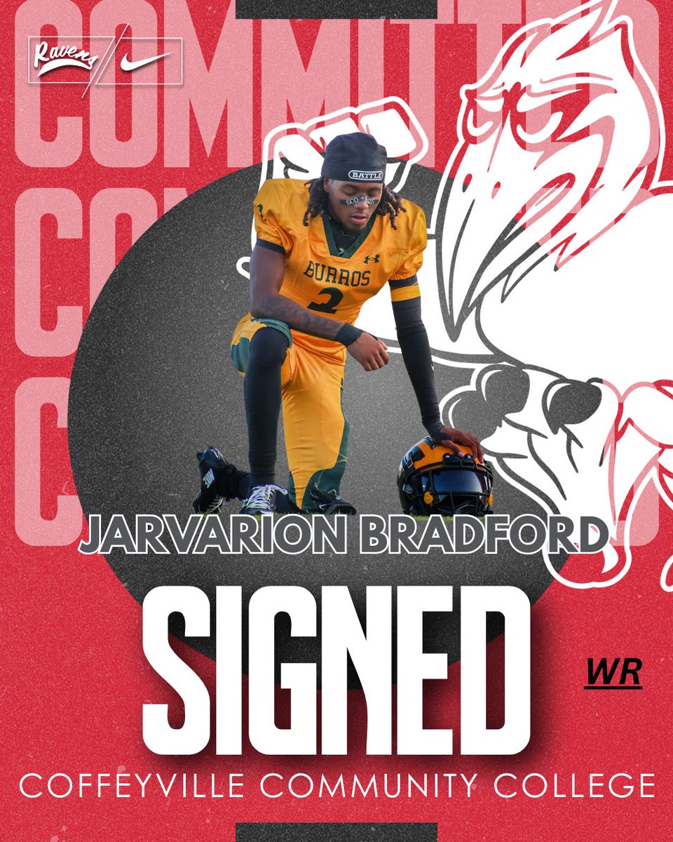 JarvarionB's tweet photo. I have officially signed and committed to Coffeyville community college let’s get to work ✍🏾🏠‼️

@Red_Raven_FB @CoachYancy_ 
@coach_dobler https://t.co/d8zNQ7XT4Y