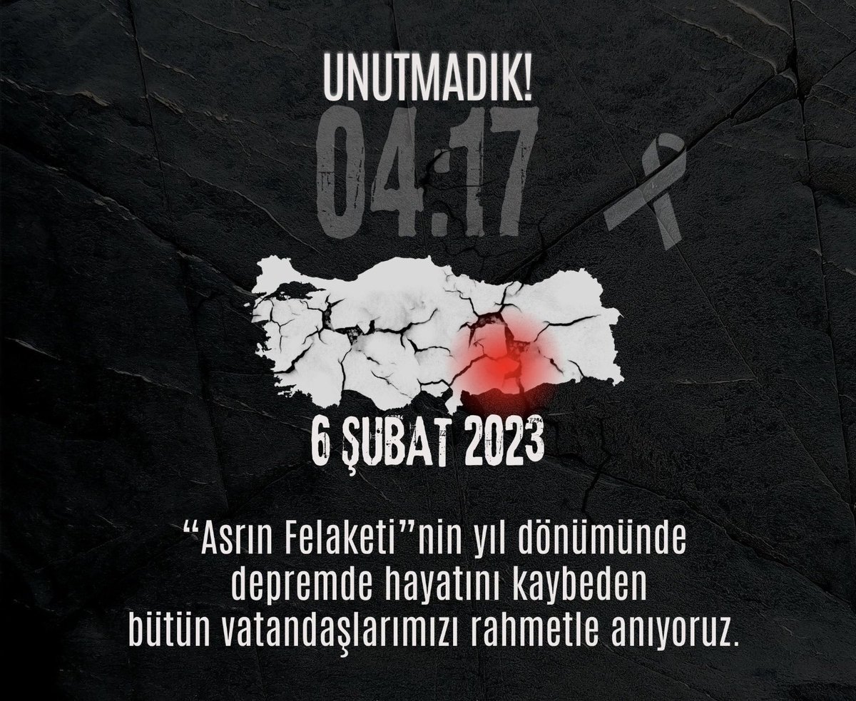BunyanKaymakam's tweet photo. Yüreklerimizi sarsan ve milletçe derin bir üzüntüye boğulduğumuz Kahramanmaraş merkezli depremlerin 3. yılında kaybettiğimiz canlarımızı rahmetle anıyoruz.

Millet olarak birlikten doğan güçle, daha güçlü yarınlara yürümeye devam edeceğiz.

#TürkiyeminGücüneBak 
#6subat2023 https://t.co/BsxURVBuLd