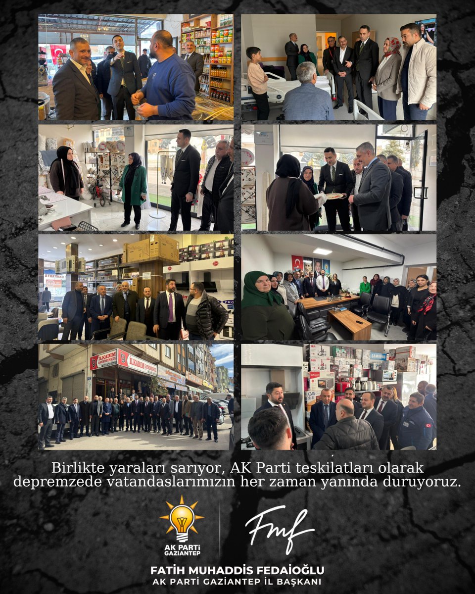 📍 Gaziantep

6 Şubat depremlerinin yıl dönümünde, asrın felaketinin açtığı yaraları birlikte sarmaya devam ettiğimiz bu anlamlı günde; acımızı paylaşmak, dayanışmamıza güç katmak ve hemşehrilerimizin yanında olmak üzere şehrimize teşrif eden kıymetli misafirlerimize teşekkür