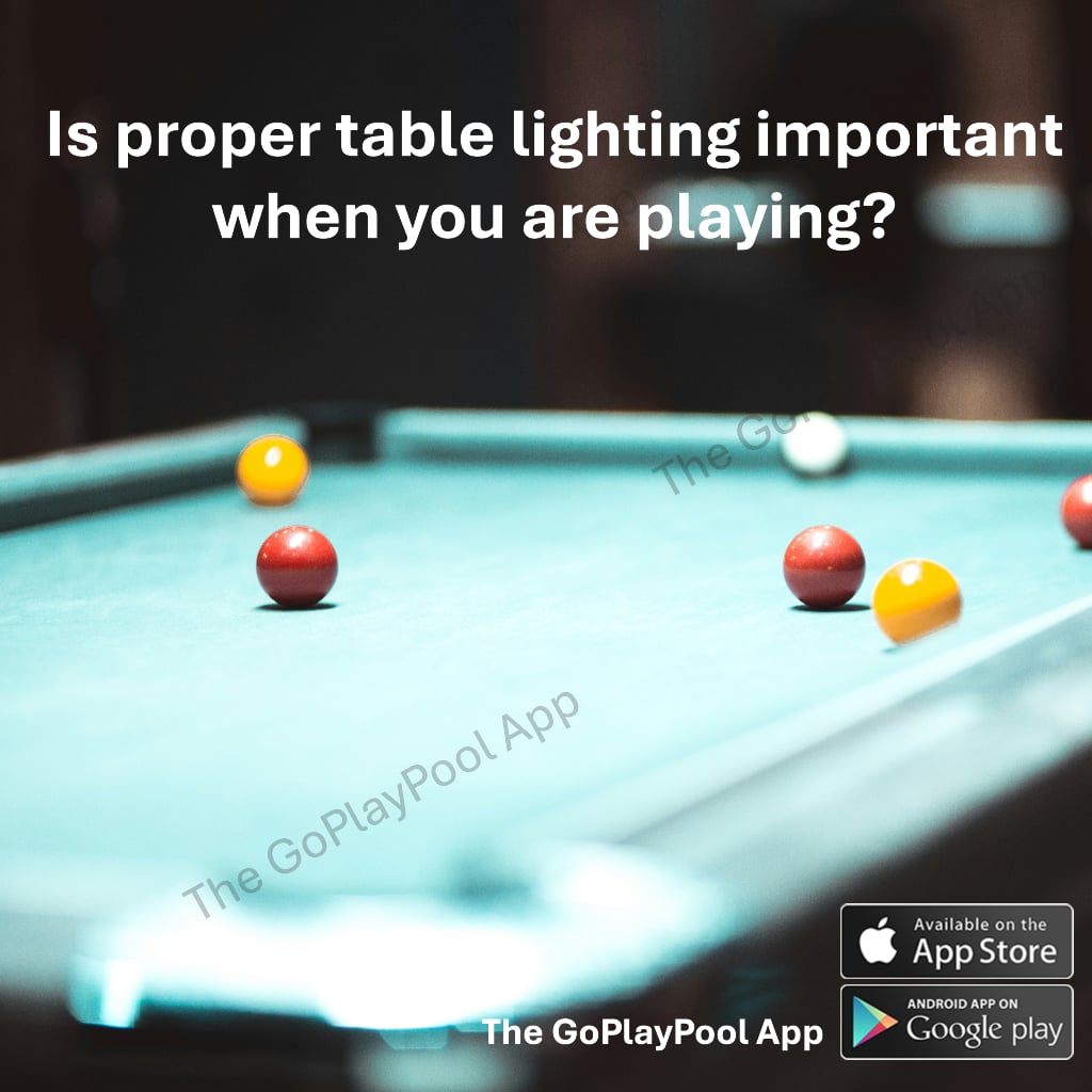 GoPlayPool's tweet image. Table lighting - Is proper lighting important when you are playing? 🤔 
#lighting #pooltable #playing 
#goplaypool 
#goplaypoolapp