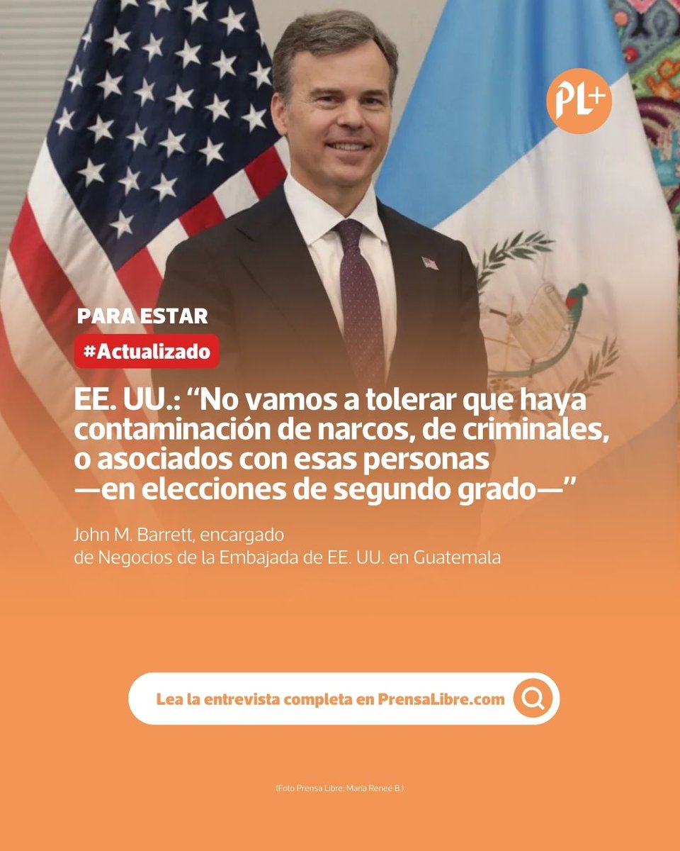 prensa_libre's tweet photo. 🚨 Para estar #Actualizado: EE. UU. advierte: no tolerará interferencias en elecciones de segundo grado en Guatemala.
📌 El mensaje llega en medio de procesos clave como la elección de magistrados.
Lea todos los detalles aquí: https://t.co/Ftojwm8m79 https://t.co/uGjntIoHTk