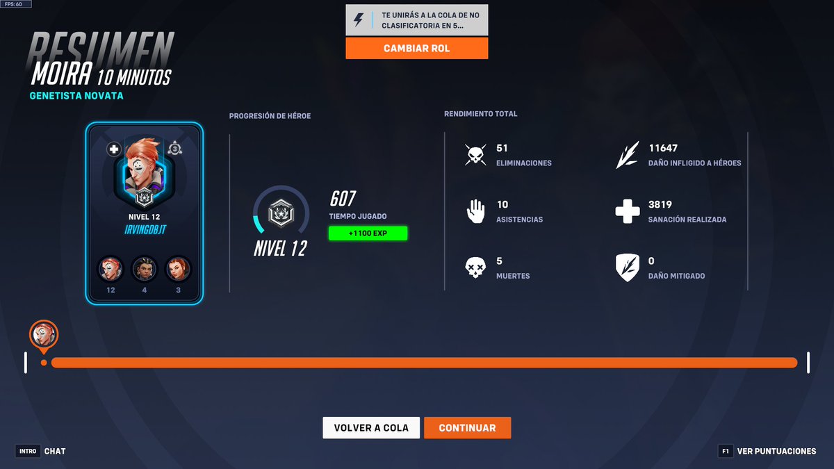 Preparandome para volver al Over