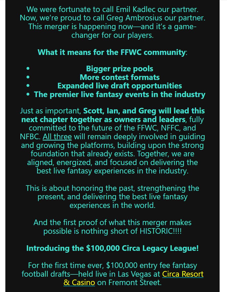 The Circa Fantasy Football World Championship tweet media