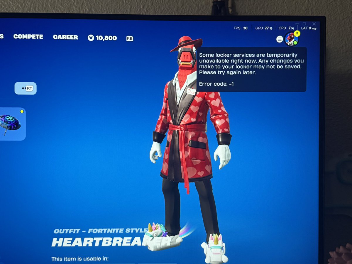 141silvana's tweet photo. @FortniteStatus Fix the locker issue plz I can’t change my skins https://t.co/CoiYnNnzal
