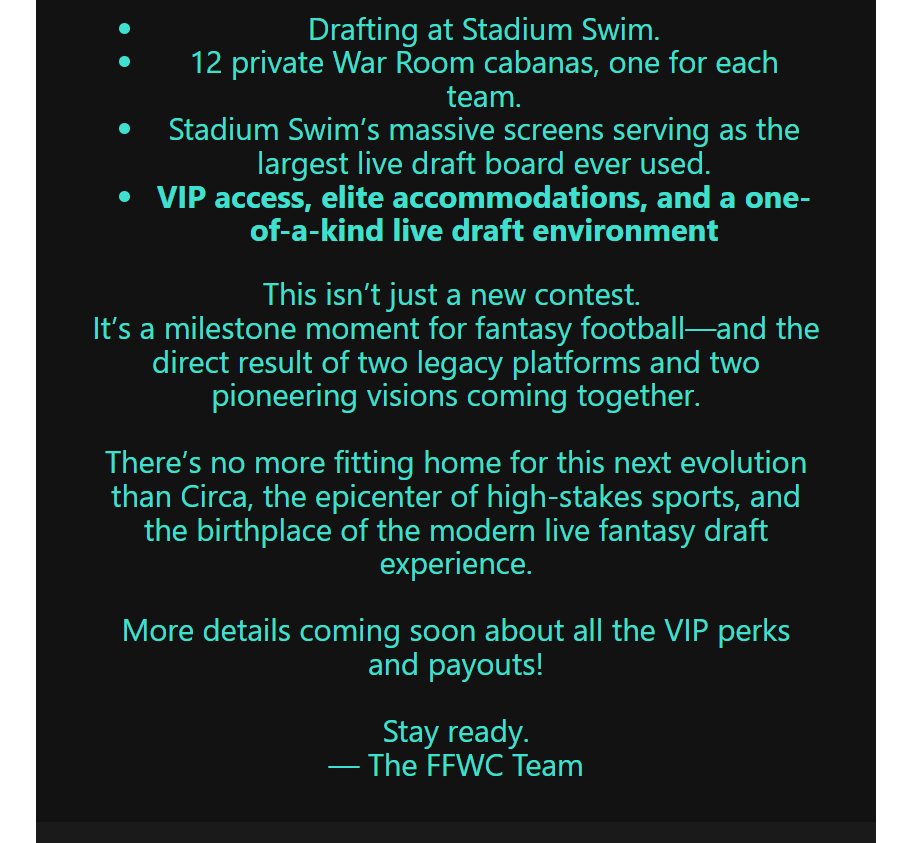 The Circa Fantasy Football World Championship tweet media