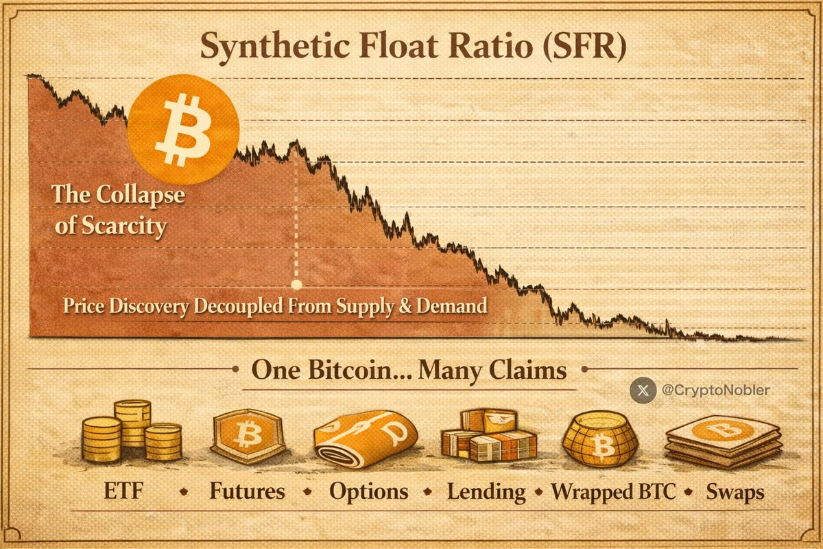 CryptoNobler's tweet image. 🚨 HERE’S WHY BITCOIN IS NONSTOP DUMPING RIGHT NOW

If you still think $BTC trades like a supply-and-demand asset, you MUST read this carefully.

Because that market no longer exists.

What you’re watching right now is not normal price action.

It’s not “weak hands.”
It’s not…