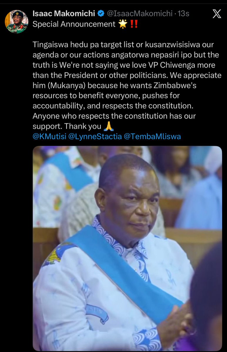 Sabhuku Temba P. Mliswa tweet media