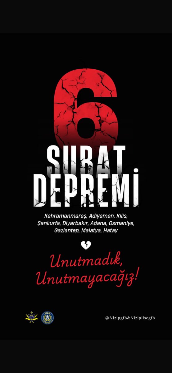 Hayatını kaybeden tüm vatandaşlarımızı rahmetle anıyor,
Rabbimden milletimizi her türlü afetten muhafaza etmesini diliyorum.
#nizipgfb