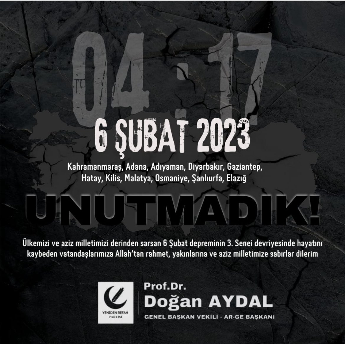 Prof.Dr.Doğan AYDAL tweet media