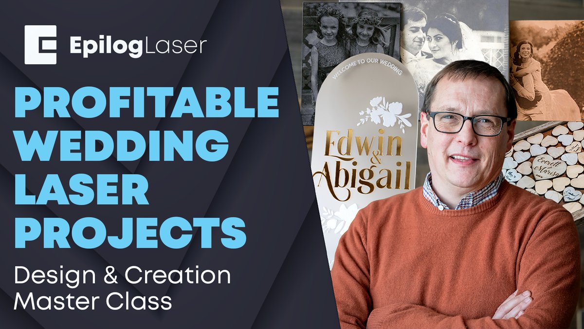 EpilogLaser's tweet photo. Our next Laser Master Class is on the calendar! Join us Wednesday, March 25 at 4 p.m. MT to learn all about lasering projects for the wedding market!
You won't want to miss this one - register here:
https://t.co/6AobmhPXLa https://t.co/9asW4grlws