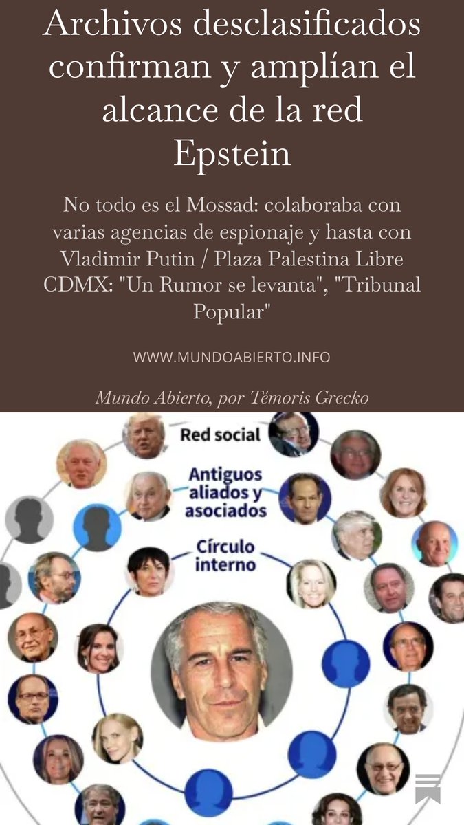 En Mundo Abierto expliqué el gran engaño al respecto de Jeffrey Epstein: quisieron reducirlo a un escándalo de tráfico de mujeres y pedofilia, como si la multimillonaria inversión en su isla, su avión y sus mansiones repletas de cámaras ocultas solo sirviera para divertir a sus