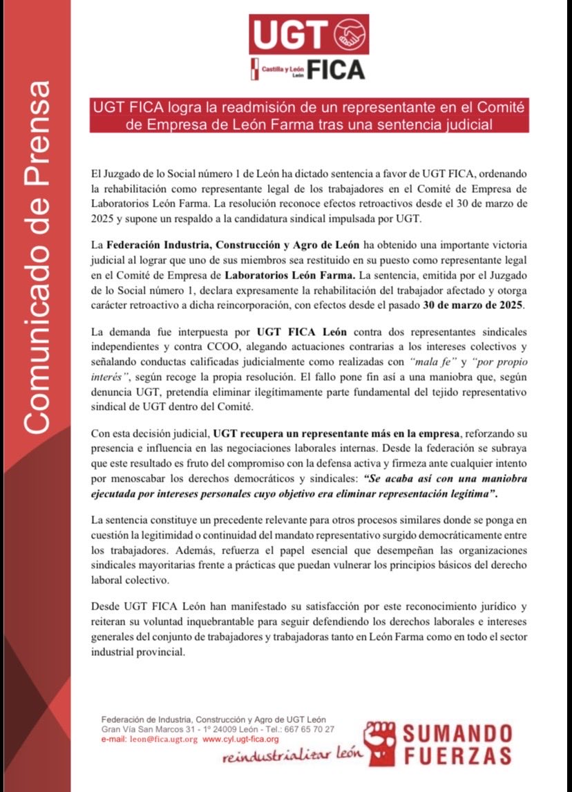 UGT León tweet media