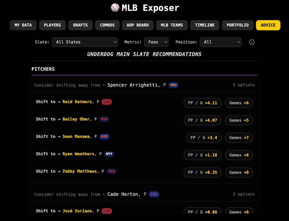 ⚠️⚾️ my MLB best ball portfolio tracker v1.0 is LIVE

the tool has 9 different tabs and i’ll walk you through each in this thread