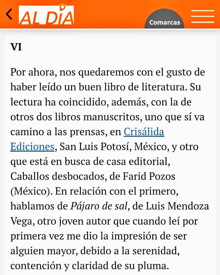 Recordé que el año pasado un amigo mencionó en su columna algo sobre Pájaro de sal. Es todo. ☄️🪽

salamancartvaldia.es/noticia/2025-0…