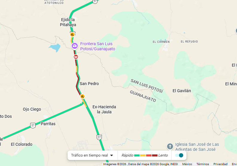 MonitoreoS22403's tweet photo. @AppQueretaroSLP 

Buenas tardes, alguna novedad sobre este tramo ? 

Carretera Slp / Queretaro pasando el ejido la pitahaya 

Saludos https://t.co/sG6A9wVr9M