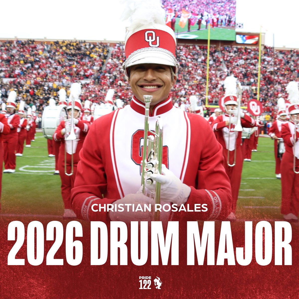 woodward_hs's tweet photo. Congratulations to Boomer graduate Christian Rosales for being named drum major for the Pride of Oklahoma. #BoomerPride @WPSBoomers @woodwardboomers @woodwardnews https://t.co/kzNkCFmVId