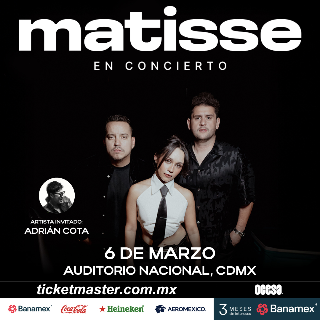 LES TENEMOS UN NOTICIÓN!!!!

Nuestro hermano <a href="/adriancotamusic/">Adrian Cota</a> estará con nosotros en el Auditorio Nacional‼️‼️

Así que tu que estás viendo esto y aun no tienes tus boletos, córrele por los últimos!! 👇👇👇👇

ticketmaster.com.mx/matisse-ciudad…