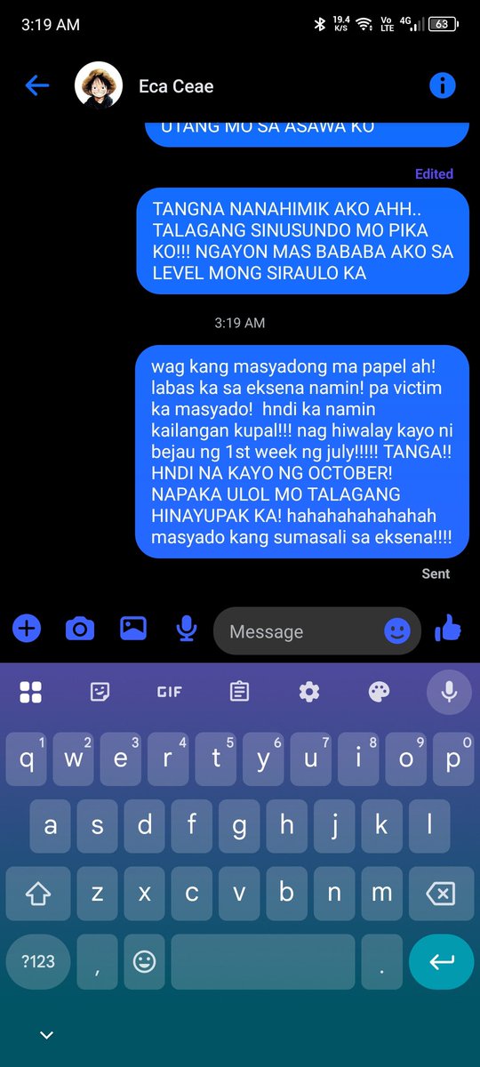 andraolvr's tweet photo. @ecaceae NGAYON KA MAG SALITANG HAUP KA!! NAGPAPARINIG KA PERO NAKA BLOCK AKO?!!! ANO BA?! SAN UTAK MO?! DAMI KONG TIME NGAYON https://t.co/hBrjPrUwIE