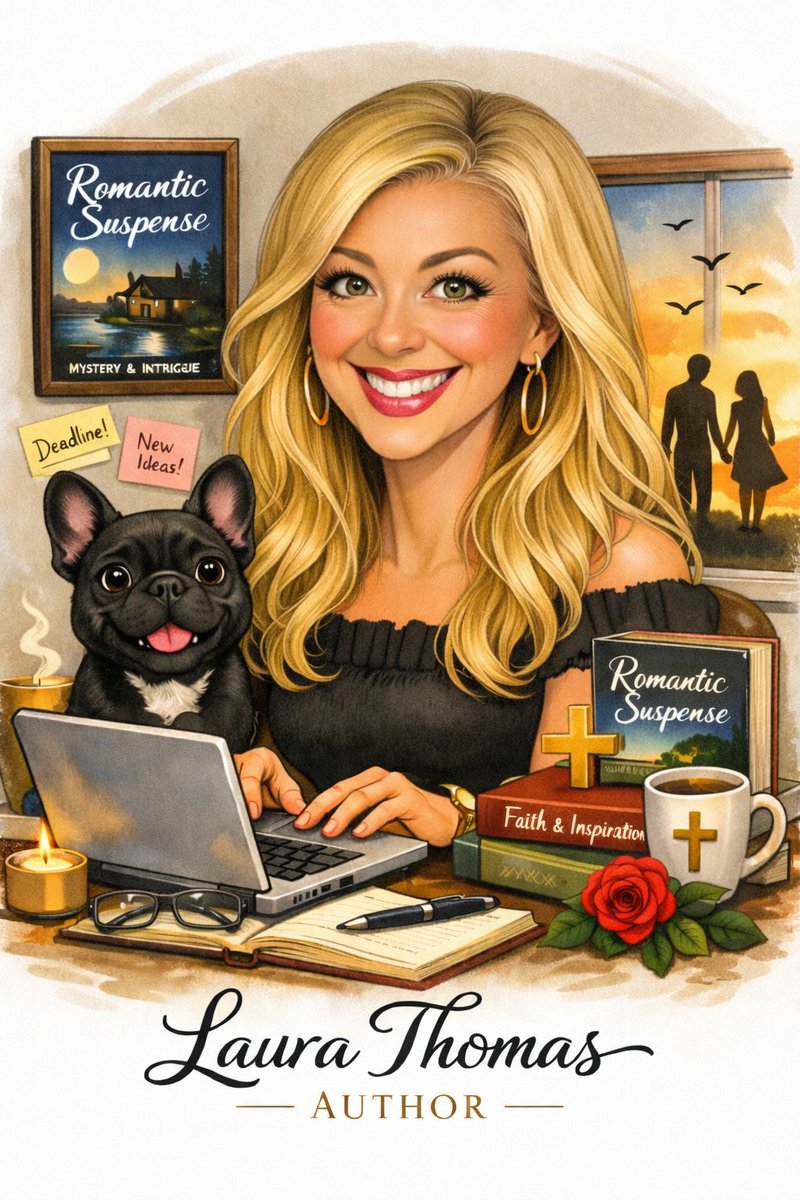 Oh my goodness!🤣

How fun is this trend?
Asking ChatGPT to create a caricature of your work life is fascinating—this is a pretty accurate representation of my writing day with Lulu the Frenchie front &amp; center!

Okay, back to real work.🤓
#caricatures #authorslifestyle
