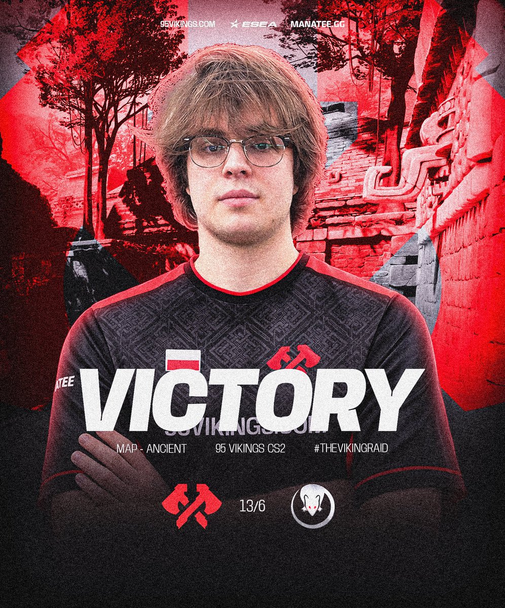 WE TAKE YET ANOTHER VICTORY! 🎉

After a great performance on Ancient, we take the win vs <a href="/Haters_esports/">haters.esports.academy</a>. GGWP! 🏆

Map - Ancient 13-6 ✅

#TheVikingRaid 🏴‍☠️