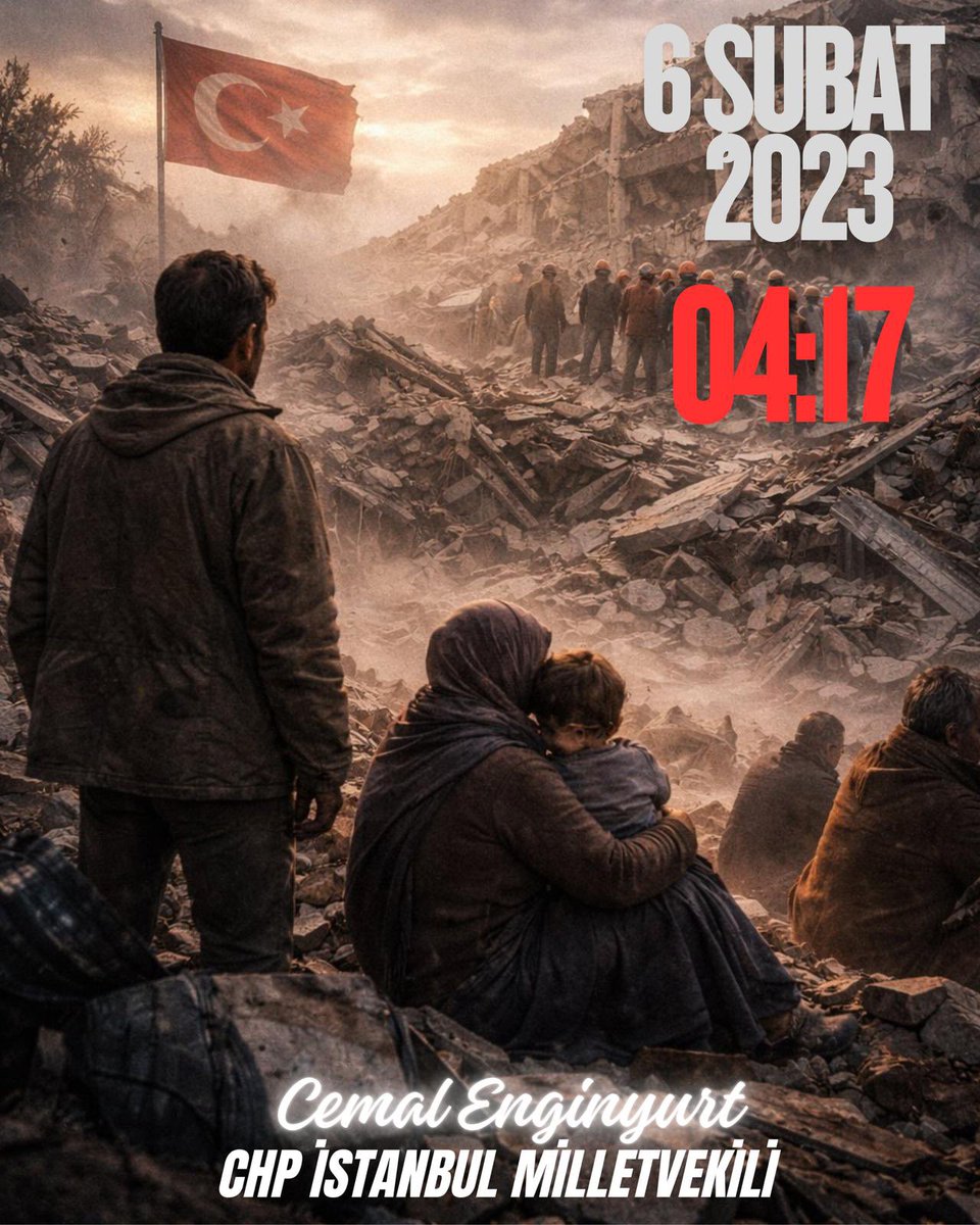 Acısı hâlâ yüreğimizde.
6 Şubat’ta yitirdiğimiz canlarımızı rahmetle anıyorum. 
Unutmadık, unutmayacağız.
#6subat2023 #6subatdepremi