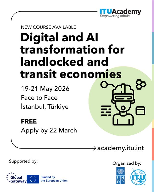 UNDPDigital's tweet photo. 🌍 Join us in Istanbul, May 19–21, for Digital &amp; AI Transformation for Landlocked &amp; Transit Economies, funded by the EU Global Gateway.

Learn how to design inclusive strategies for trade, connectivity, and resilience.

🗓 Apply by 22 March

🔗 More info: https://t.co/ciNwnawH6k https://t.co/lfXUgbJZnX
