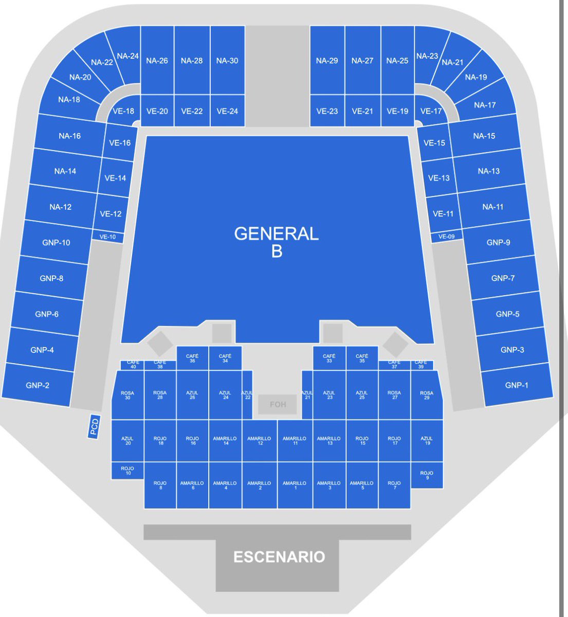 mx_tickets's tweet image. 🚨Mapa para ZAYN en el Estadio GNP