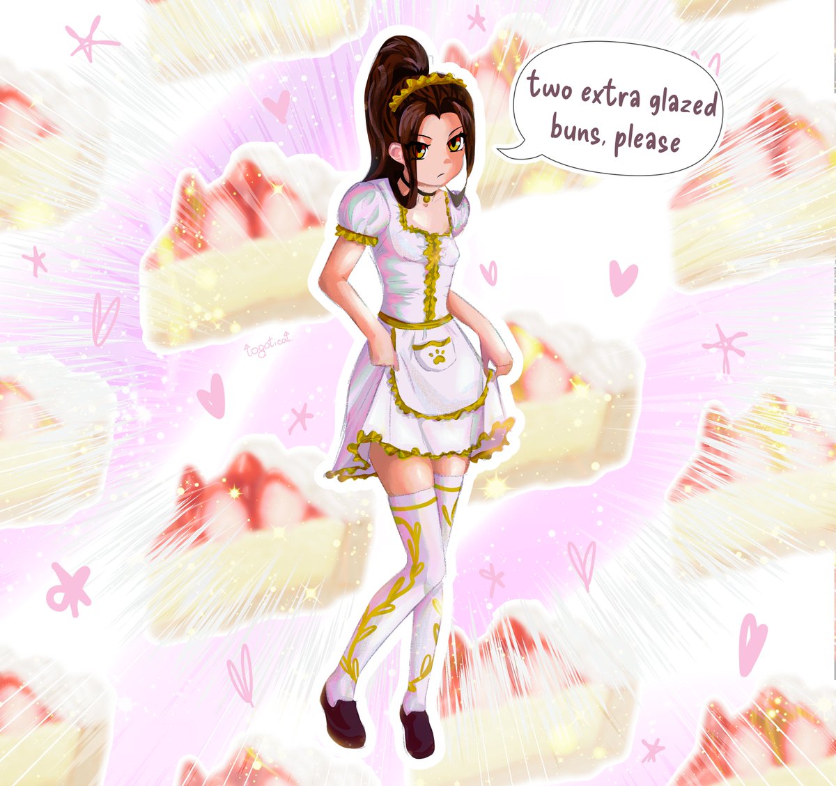 Togotica's tweet photo. a-ning's first day as a waiter at mo ran's bakery
#erha #2ha https://t.co/fw27DGvmXr