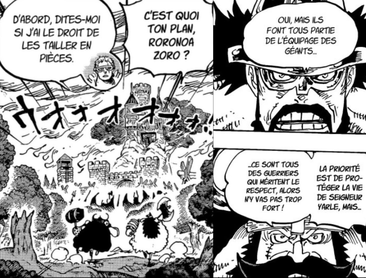 #ONEPIECE1173 #ONEPIECE 

Le fait que Zoro soit capable d’anéantir l’intégralité de l’armée des géants en domi reversi s’il ne se retenait pas est terrifiant