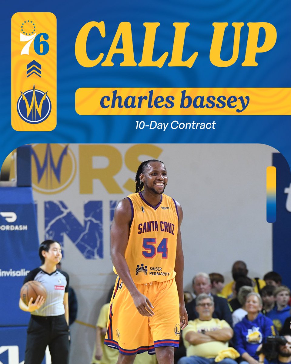 GLeagueWarriors's tweet photo. Running it 🔙

The @sixers have signed Charles Bassey to a 10-day contract. https://t.co/nNmwj1Keu2