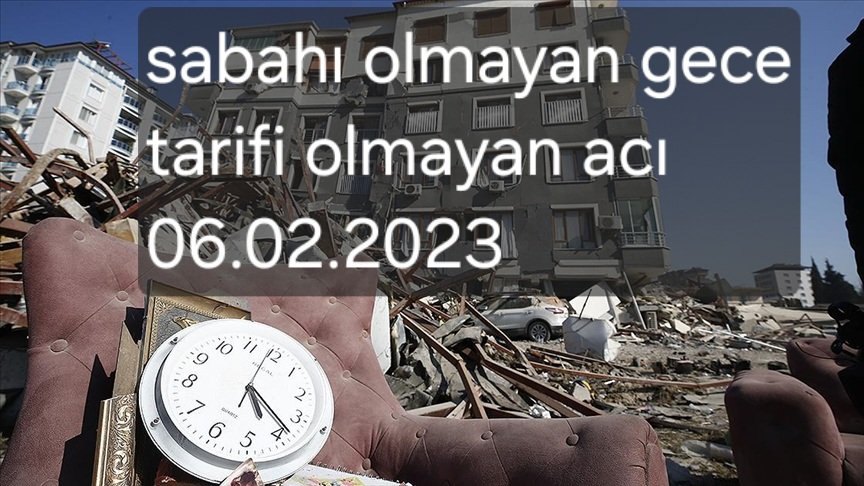 Unutamıyoruz
Unutmayacağız
Unutturmayacağız
#6subat2023